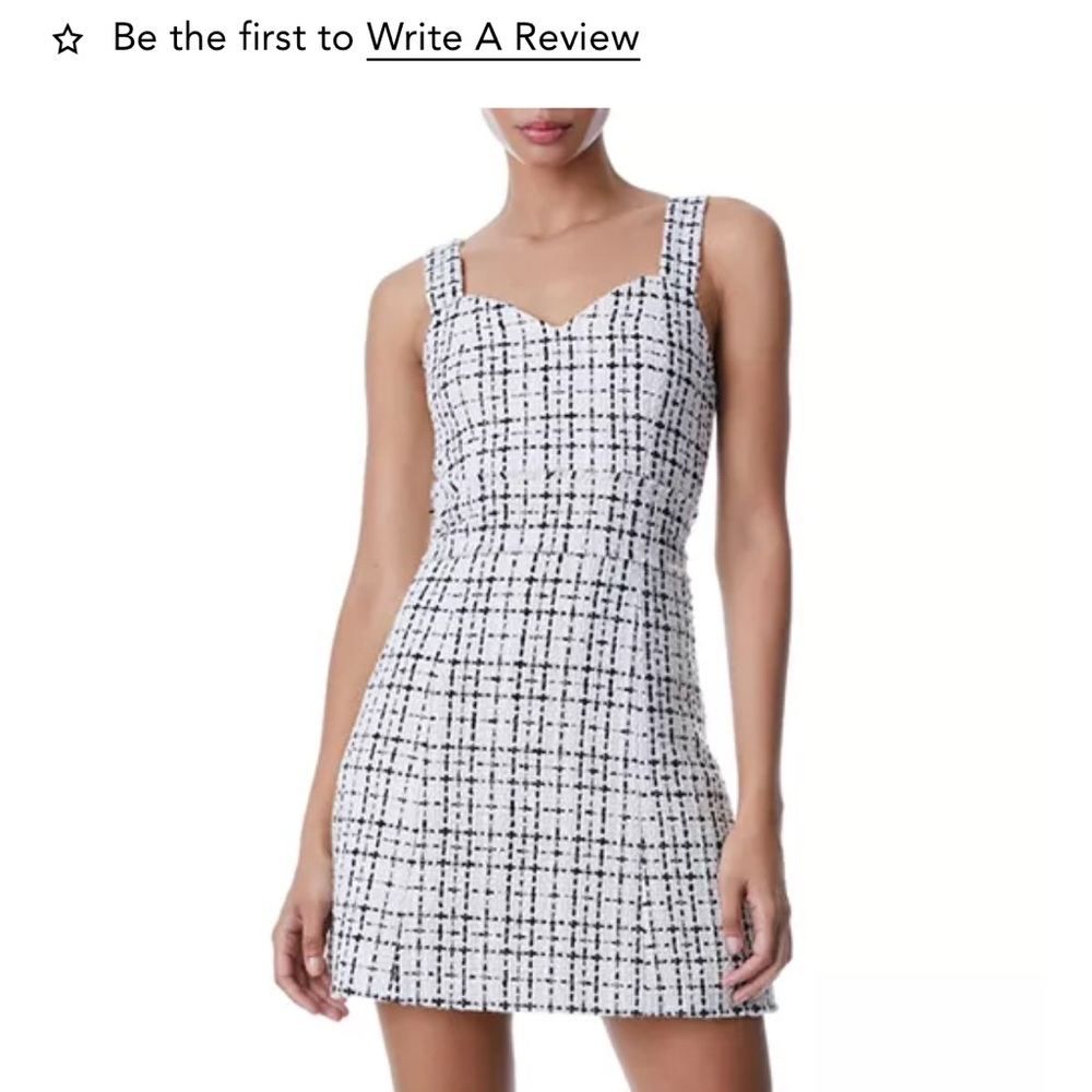 Alice Olivia Black and White Tweed Skirt